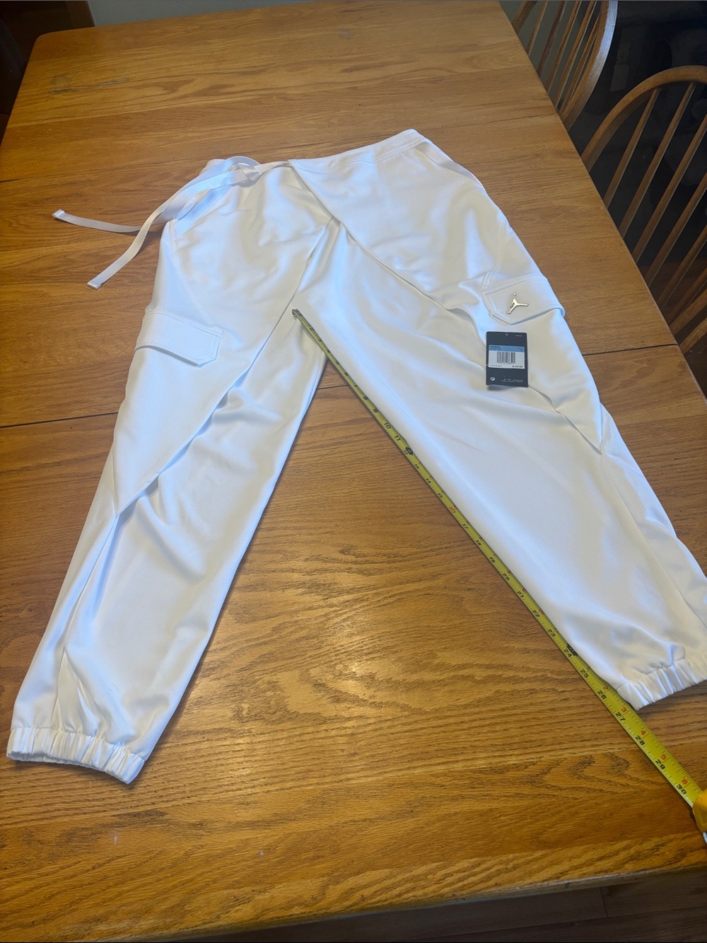 Jordan Medium White Cargo Track Joggers NWT with Jordan black crop top in large. - Picture 11 of 11